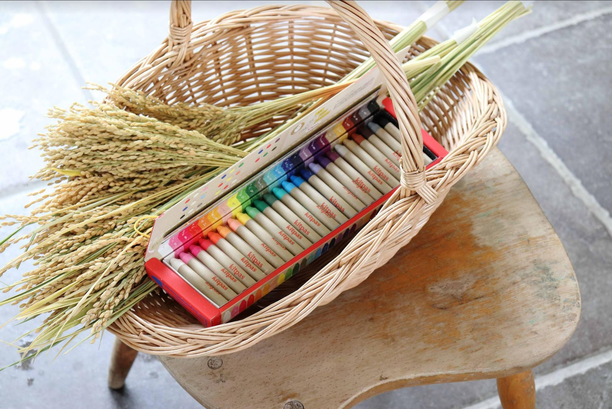 Kitpas Rice Bran Wax Art Crayons 24 Colors