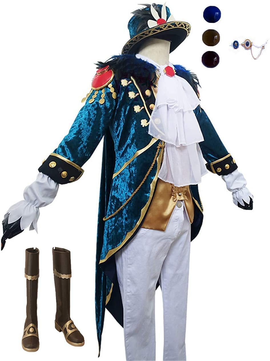 コスプレ衣装 コスチューム 曲芸師 アマツバメ風衣装＋メガネ＋水晶球＋靴セット なりきり パーティ