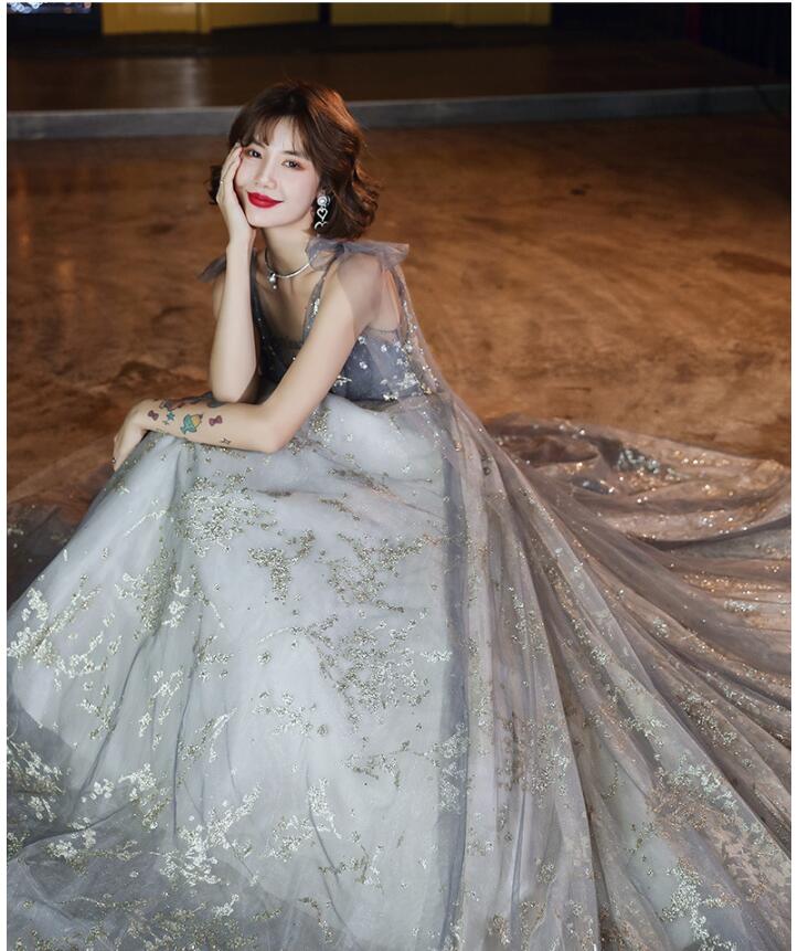 イブニングドレス スパンコールドレス キラキラドレス ロングドレス ノースリーブ 発表会ドレス チュール 編み上げ 演奏会ドレス キレイめ パーティードレス 二次会ドレス 体型カバー お呼ばれドレス