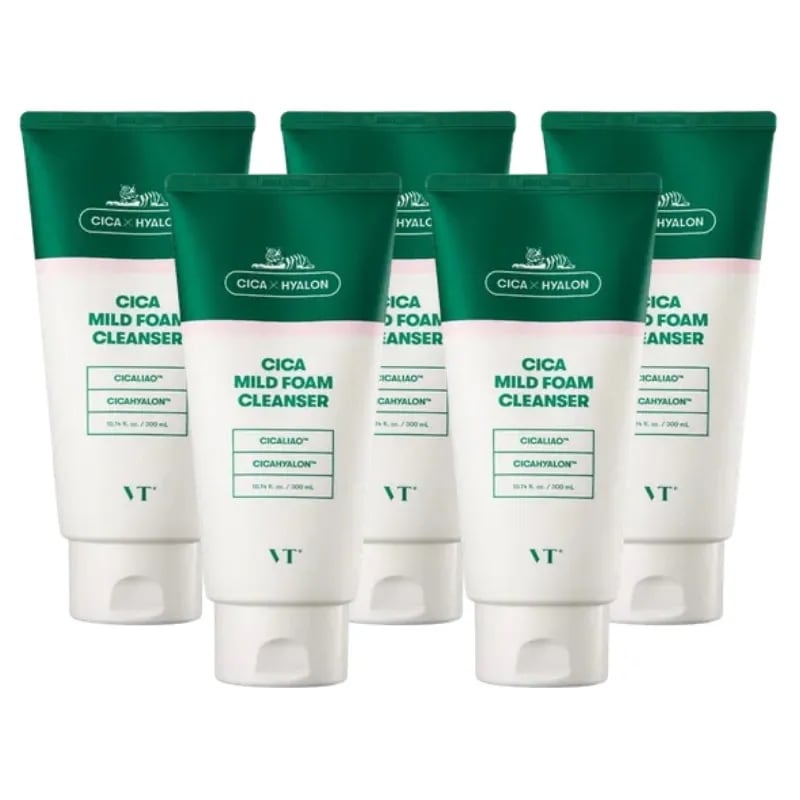 【シカ洗顔フォーム】マイルド泡クレンジング 低刺激 敏感肌用スキンケア 5個