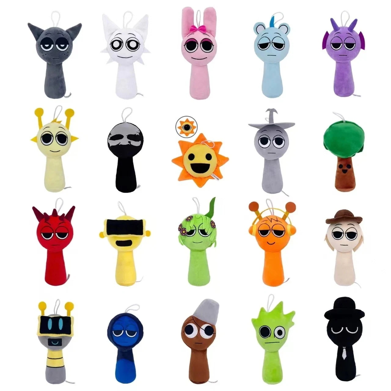 スプランキー ぬいぐるみ 全セット20体 人形 ドール グッズ おもちゃ キャラクター 歌うモンスター Sprunki　ホラゲ 20cm