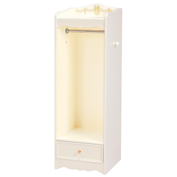 ハンガーラック 引出し付 姫系 ロマンチック 幅45cm 洋服掛け 収納 女の子 子供部屋 洋服ハンガー 制服 キッズ 引き出し コートハンガー かわいい