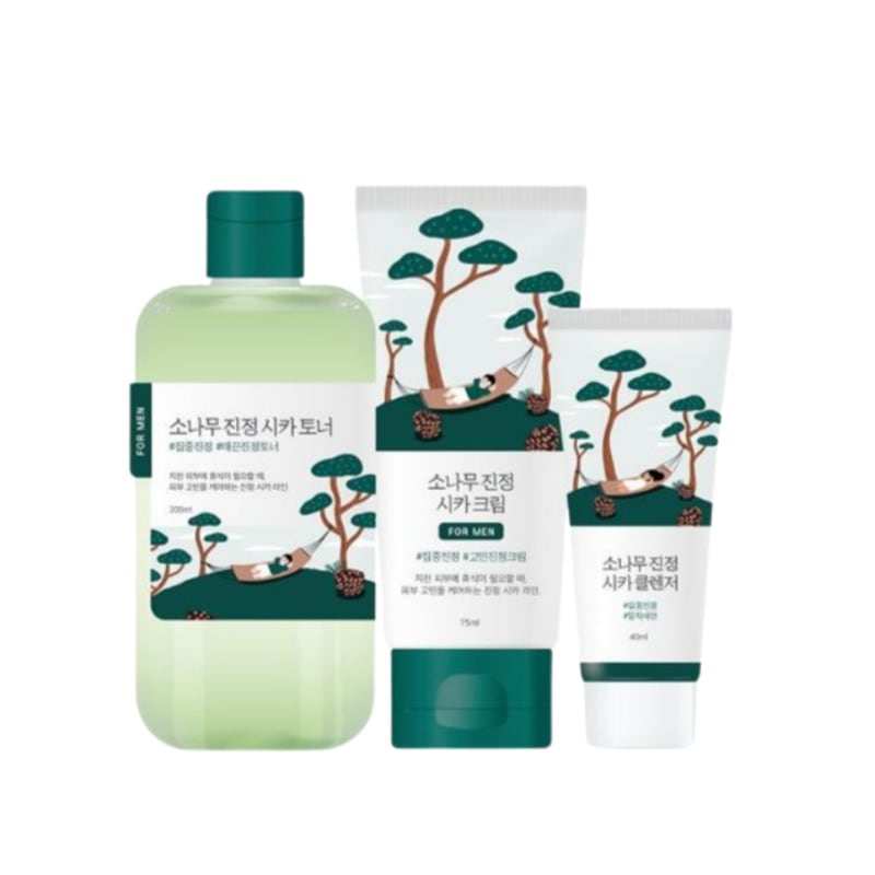 (FOR MEN) 松の木 鎮静 トナー/ローション 2点セット (+シェービングクレンジングフォーム 40ml)