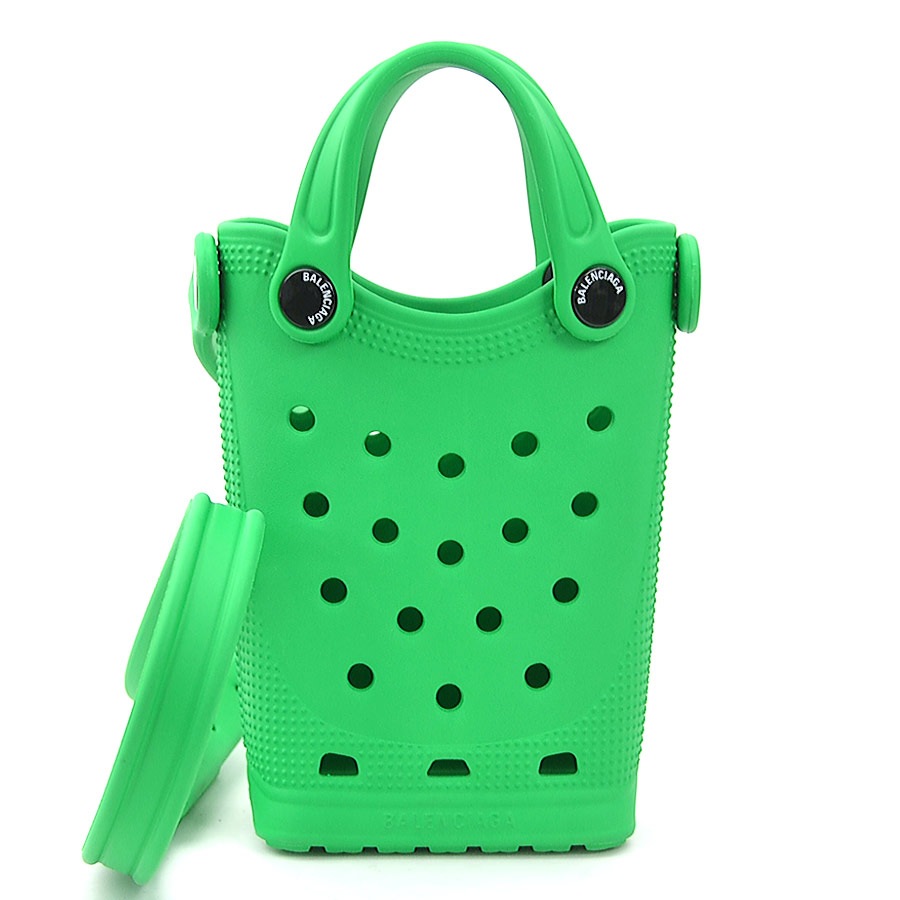 バレンシアガ BALENCIAGA フォンポーチ Crocsコラボ ラバー グリーン ユニセックス 55867k