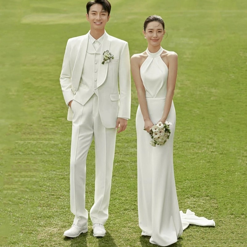 【今恋】ウェディングドレス 白 結婚式 花嫁 サイズオーダーメイド可能 成人式 お呼ばれ ウェディング 演奏会 二次会 パーティードレス 前撮り ワンピース ロングドレス メガ割 36