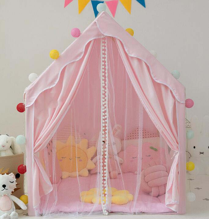 キッズテント 子どもテント 隠れ家 秘密基地 独立空間 丈夫 木製 ゲームハウス テントだけ テントハウス プレイハウス 簡易テント 子供部屋 睡眠テント プレイテント 子供テント プリンセス城型 ま