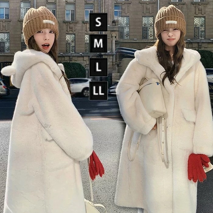 ファーコート フェイクファー コート レデイース ファー くま くま耳 ボアブルゾン 防寒コート ロング丈 冬 長袖 軽量 防風 防寒 ふんわり 暖かい 柔らかい ショート丈 モコモコ 韓国風 きれい