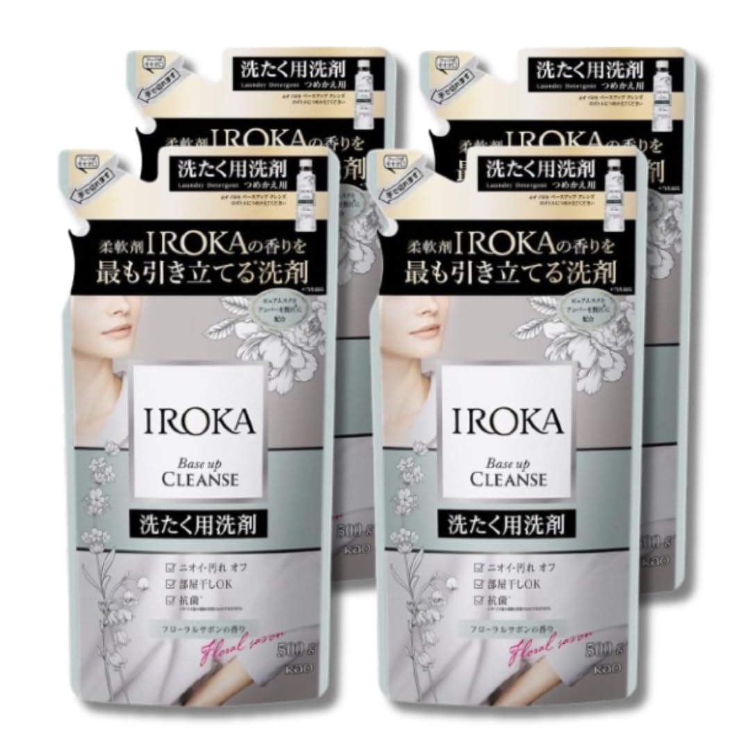 【まとめ買い】フレアフレグランス IROKA イロカ べースアップクレンズ 詰替用 500g×4個