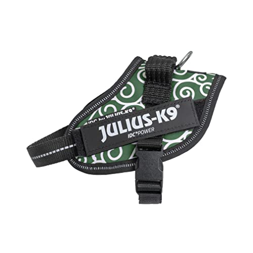 ユリウスケーナイン (Julius-K9) IDCパワーハーネス, サイズ: XS/ミニミニ, 唐草グリーン