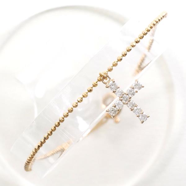 ラソマ K18PG ブレスレット ダイヤ 0.22 約18.5cm ジュエリー 中古