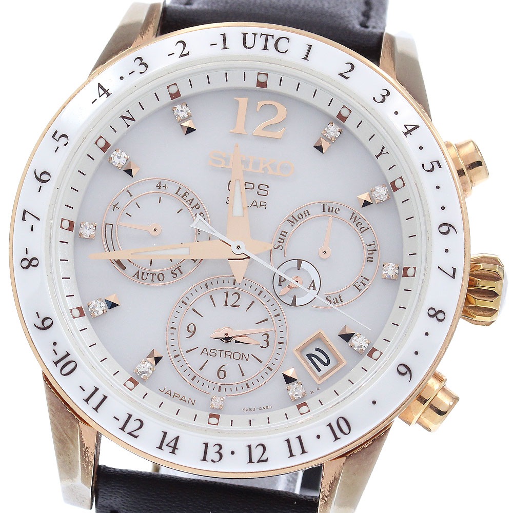セイコー SEIKO SBXC004/5X53-0AC0 アストロン 11Pダイヤ ソーラー電波 メンズ _939864【中古】