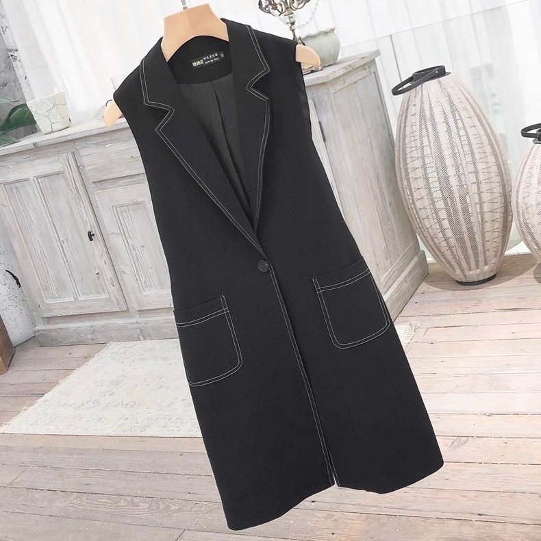 レディース トップス ベスト ロング 袖なし ノースリーブ Vネック 襟付き 角襟 フレア Aライン ポケット コンサバ きれいめ シンプル 上品 おしゃれ かっこいい レトロ こなれ感 ガーリー