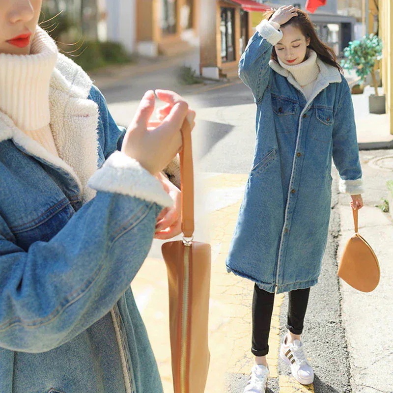 人気SALE新入庫 登場 レディース デニムジャケット ラムウール アウター トップス カジュアル オシャレ 個性 韓国ファッション