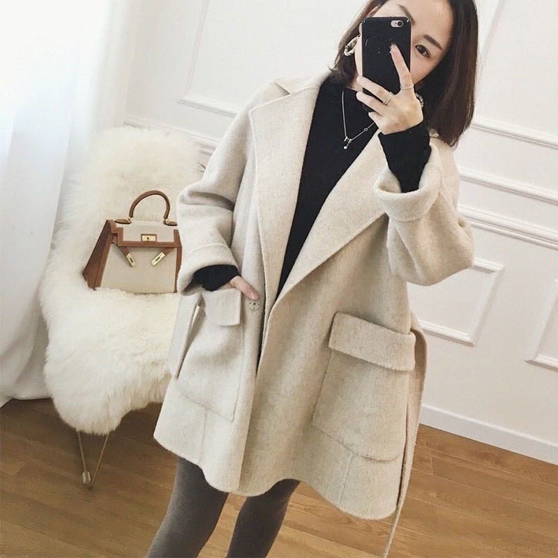 チェスターコート ジャケット アウター 秋物 エ ラシャコート ミディアム丈 レディース ベルト付き