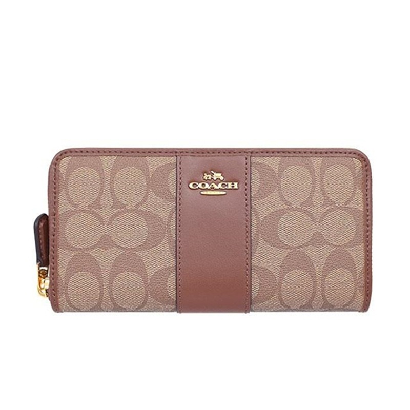 【20%再値下げショップクーポン発行中!】 即納 財布 長財布 F54630 IME74 ラグジュアリー シグネチャー PVC レザー アコーディオン ジップ アラウンド アウトレット レディース