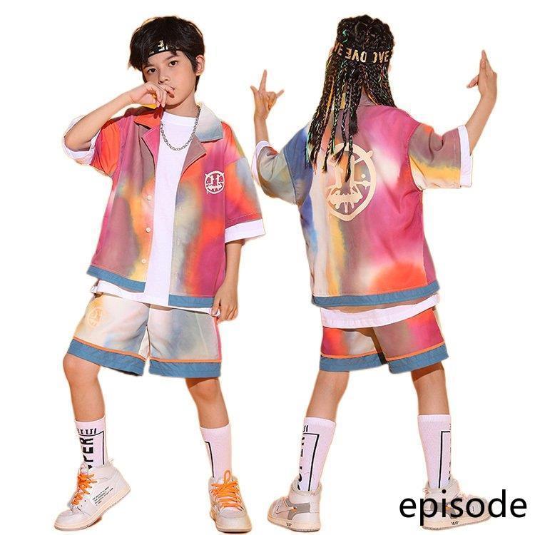 キッズダンス衣装 HIPHOP ヒップホップ ステージ衣装 ダンスウェア 発表会 女の子 男の子 上下セット パンツ ステージ衣装 演出服 応援団 人気 かっこいい