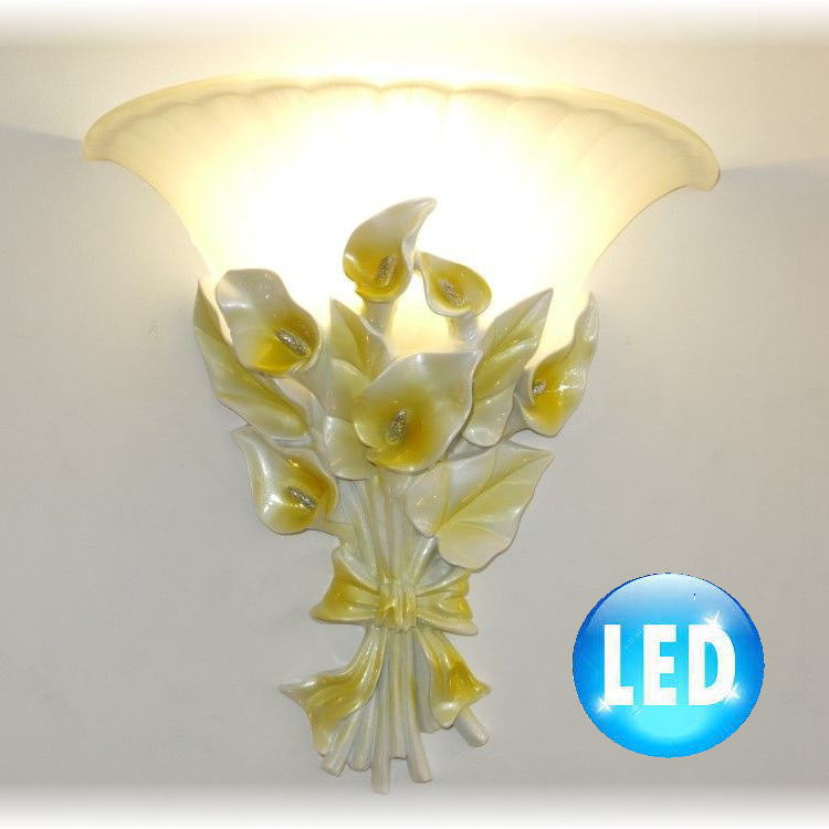 【LED付き！】 新品 可愛い デザインガラス LED ブラケット ライト 壁照明 ウォールランプ