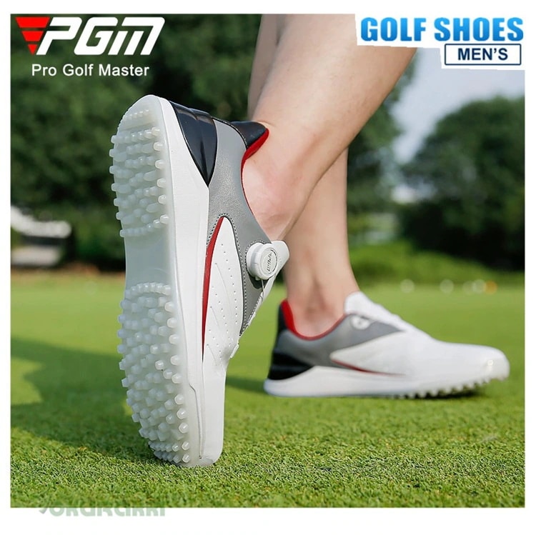 ゴルフ ゴルフシューズ 夏用 メッシュ通気 ダイヤル式 ソフトスパイク メンズ スパイクシューズ スニーカー 靴 紳士 防水 人工皮革2505gfshoe15