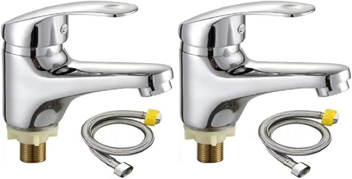 洗面用 トイレ2 手洗い 単水栓 シングルレバー 立水栓 手洗いボウル 洗面台 水道 蛇口(単水栓＋接続ホースx2)