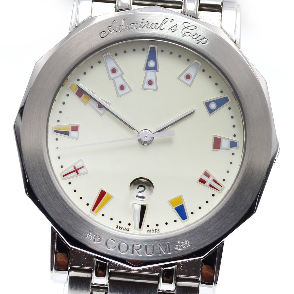 コルム CORUM 99.430.20 V585 アドミラルズカップ デイト クォーツ メンズ 良品 _825127【中古】
