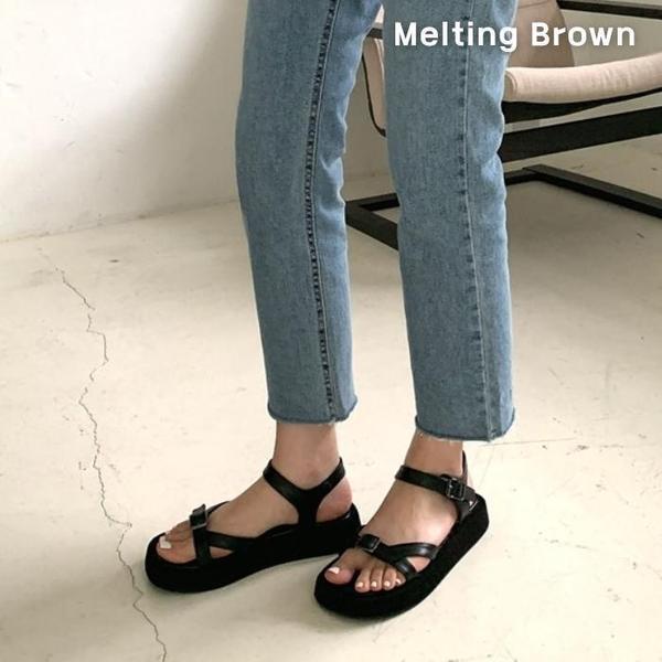 デイリー女性バックルストラップサンダル 3color