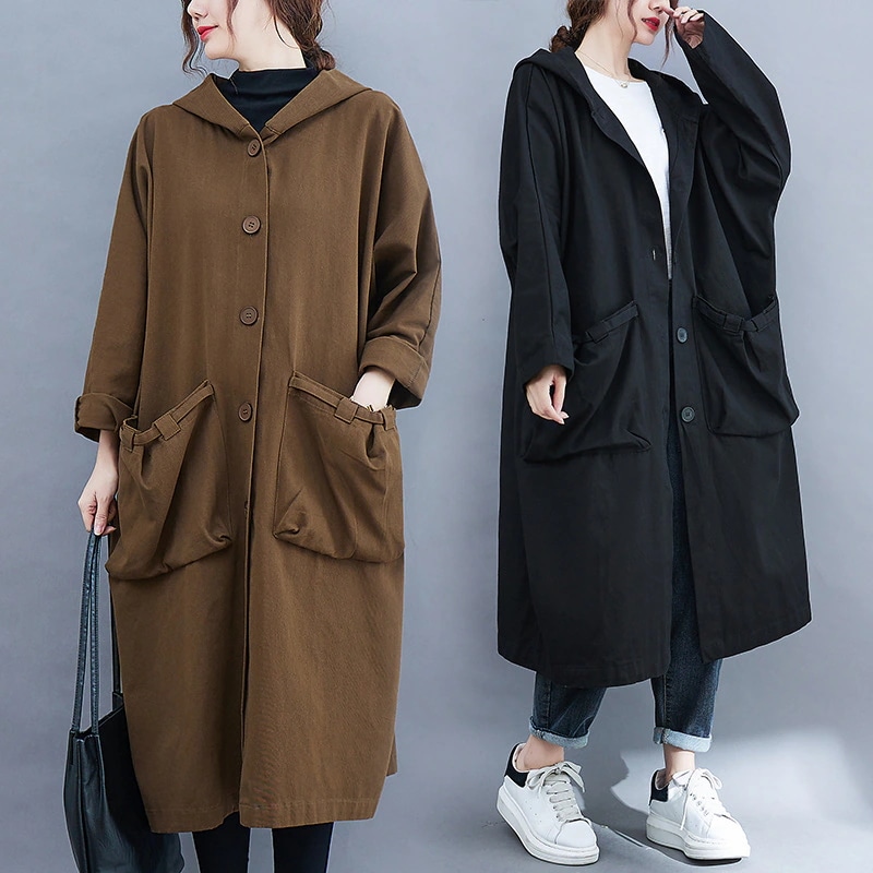 チェスターコート ロング丈コート レディース 秋冬 ゆったり コート アウター 長袖 フード付き ポケット シンプル 着痩せ 通勤 シンプル おしゃれ