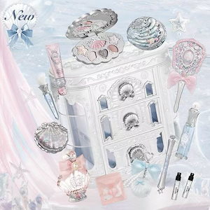 【新作登場 allin】貝殻シェルパールシリーズ/コスメセット ボックス/記念日プレゼント/誕生日プレゼント /アイシャドー チーク パウダー マットリップ 香水 リキッドチーク マットハイライト