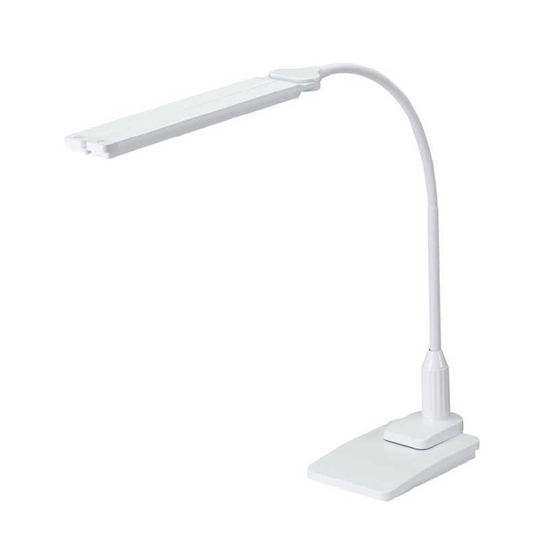 ヤザワ　LED2灯クランプスタンドライト調光機能付き ホワイト ［LED /昼光色］　SDCCL13D01WH