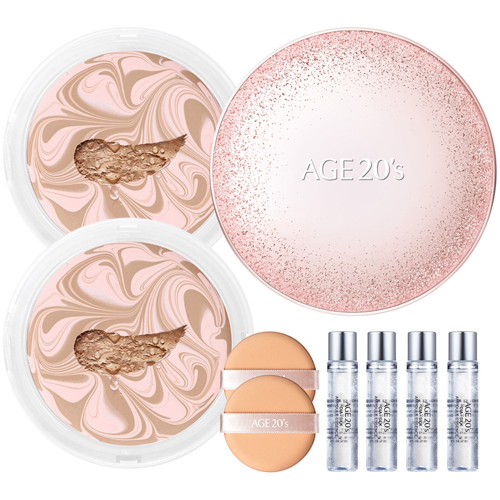 スパークルケース+詰め替え12.5g x 2p +アンプル10ml x 4p ピンクベージュ（21号） 1セット