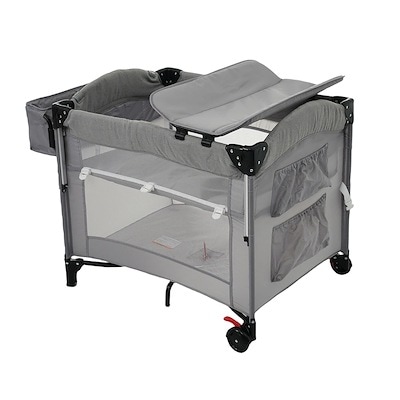 【国内即日発送】ベビーベッド ベビーサークル 折りたたみ 添い寝ベッド おむつ替えテーブル付 プレイヤード お昼寝マット キャリーバッグ付 マットレス付 キャスター付き 多機能 軽量 出産祝い