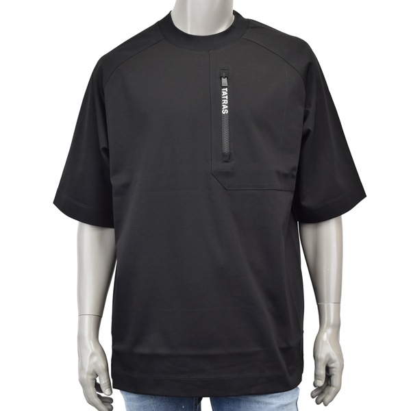 タトラスTATRAS タトラス JANI ネームロゴ ファスナー Tシャツ/ブラック/MTLA23S8004-M 01