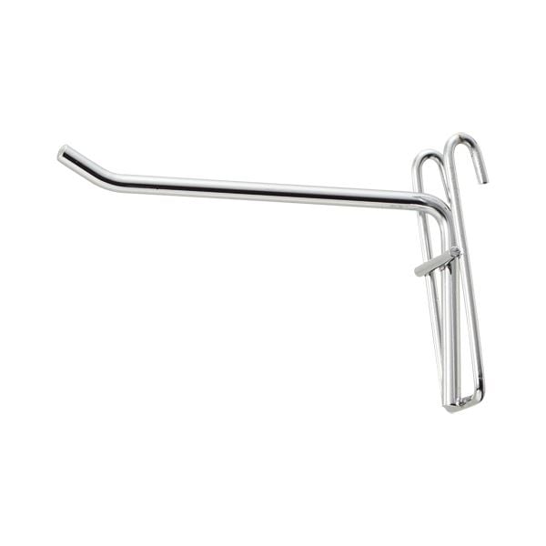 （まとめ）店研創意 ストアエキスプレス スリムNフック φ5mm L10cm クロームメッキ 1パック（10本） 5セット