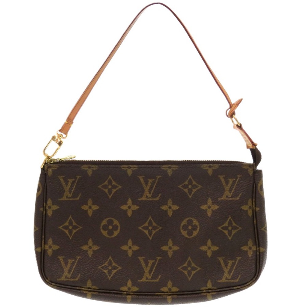 アクセサリーポーチ ポシェット アクセソワール モノグラム VI1020 ポーチ モノグラムキャンバス ブラウン LV 1380【中古】 レディース