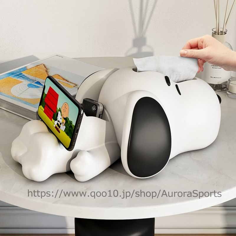 スヌーピー ティッシュケース　スマホグリップスマホスタンド 樹脂材料