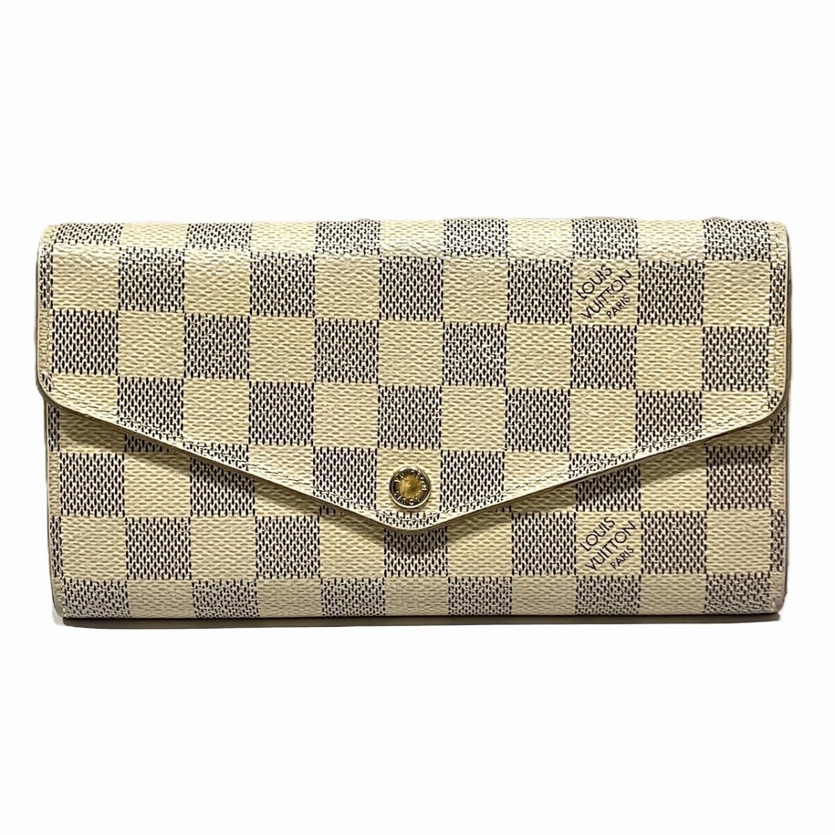 ルイ・ヴィトン ポルトフォイユ サラ ダミエアズール 長財布 レザー N63208 レディース 中古