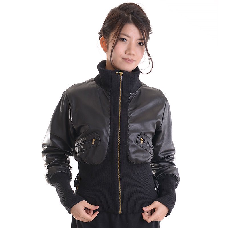 処分SALE返品不可イタリア製シープスキンジャケットブルゾン ライダース風ジャンパー