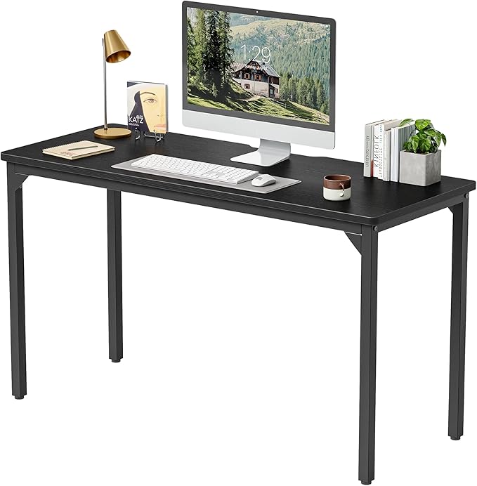 パソコンデスク 幅 100× 奥行 48cm 頑丈設計 組立簡単 PC デスク勉強机 一人暮らし用 ブラック