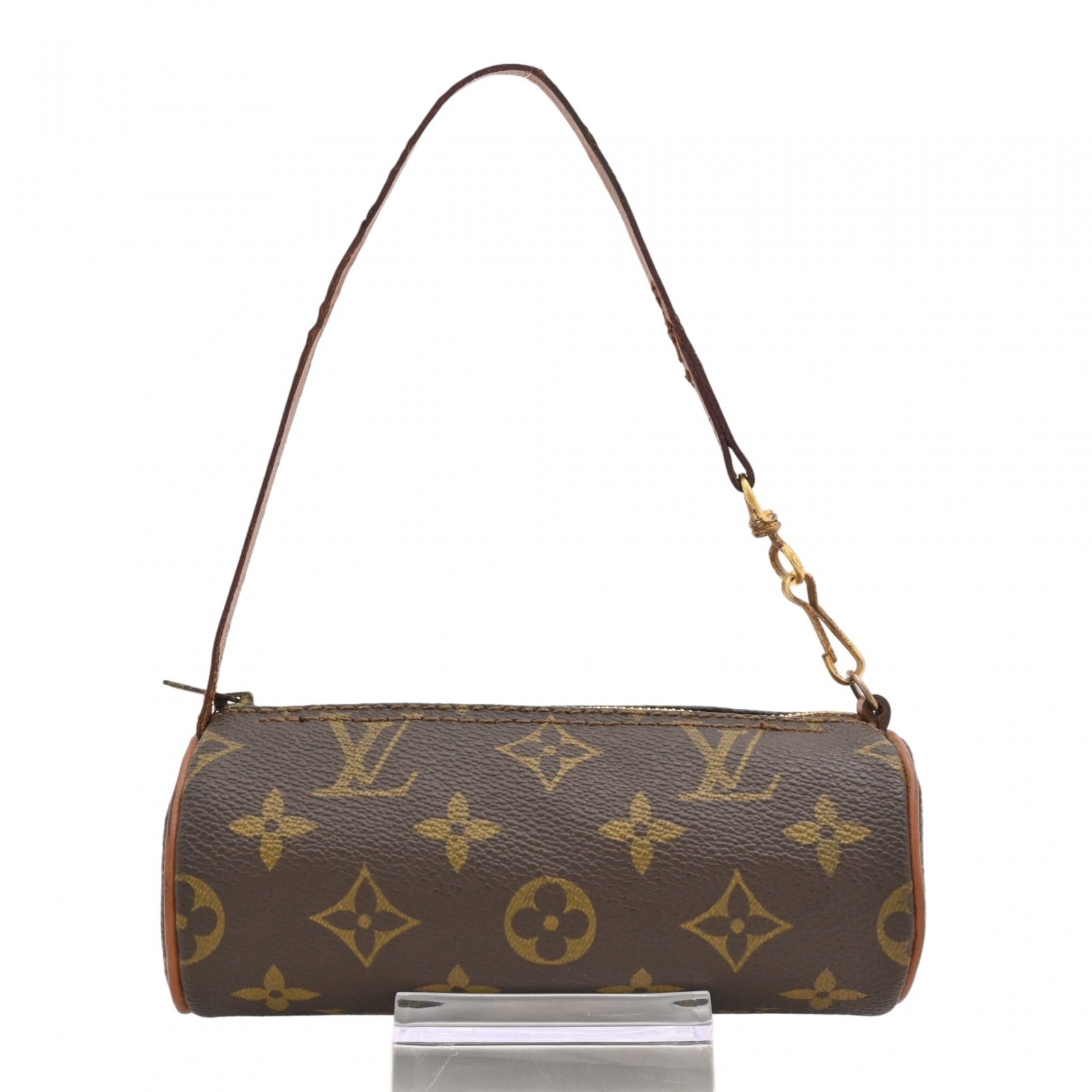 【中古】ルイヴィトン モノグラム パピヨン ミニポーチ ブラウン Bランク lv7919cc