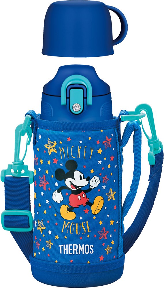 サーモス 真空断熱 2WAYボトル ディズニー ミッキー 630ml/600ml ブルースター FHO-600WFDS BLS