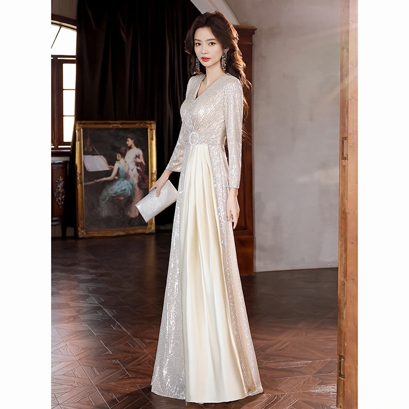 ドレス2025ハイエンドバンケット気質ホストシャイニングドレス 5,771円