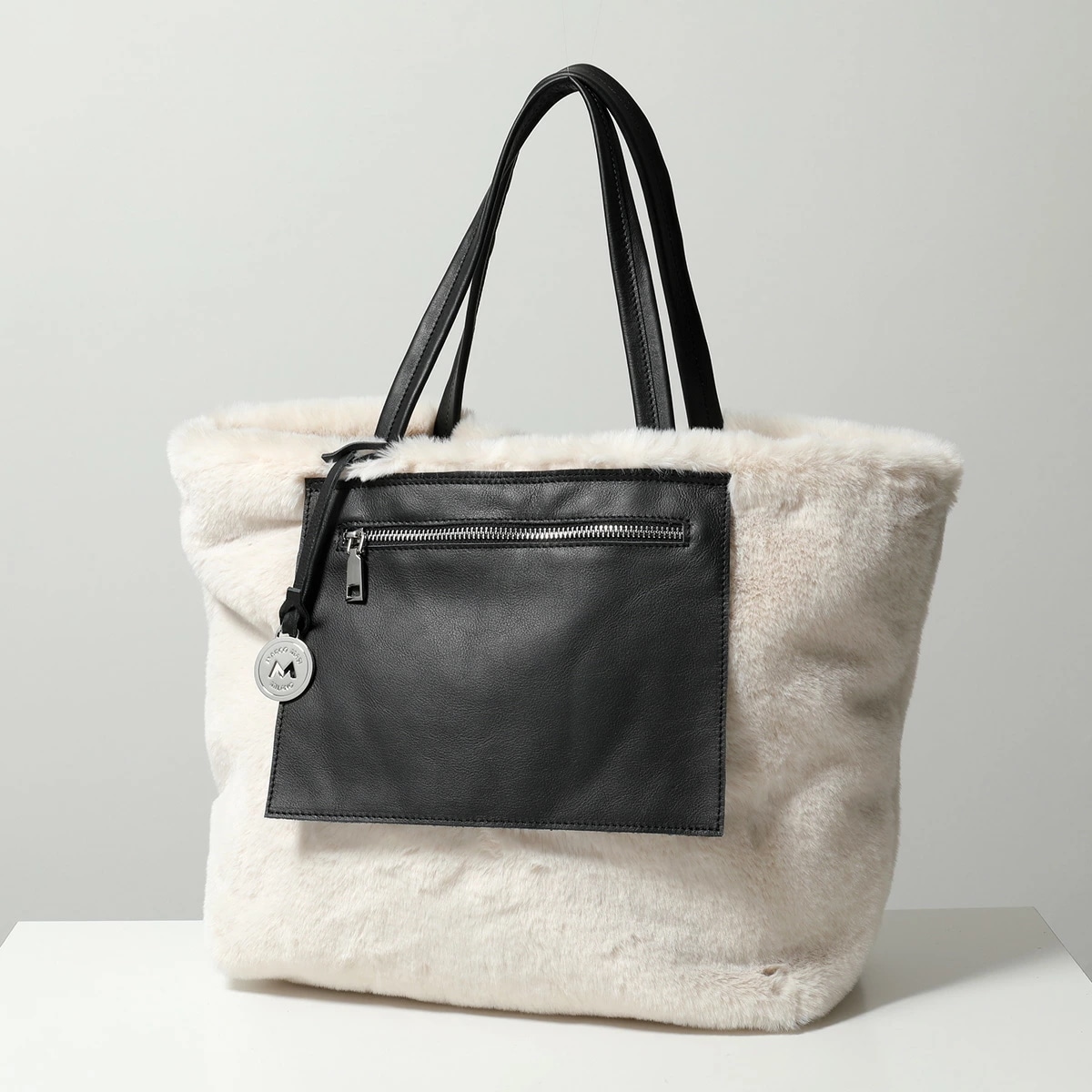 MARCO MASI マルコマージ トートバッグ 3580 ECOV-VIT レディース エコファー レザー コンビ バイカラー ハンドバッグ 鞄 ECRU