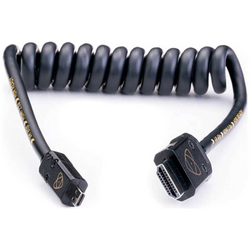 アトモス ATOMFLEX PRO HDMI COILED CABLE (Micro to Full 30cm) ATOM4K60C1