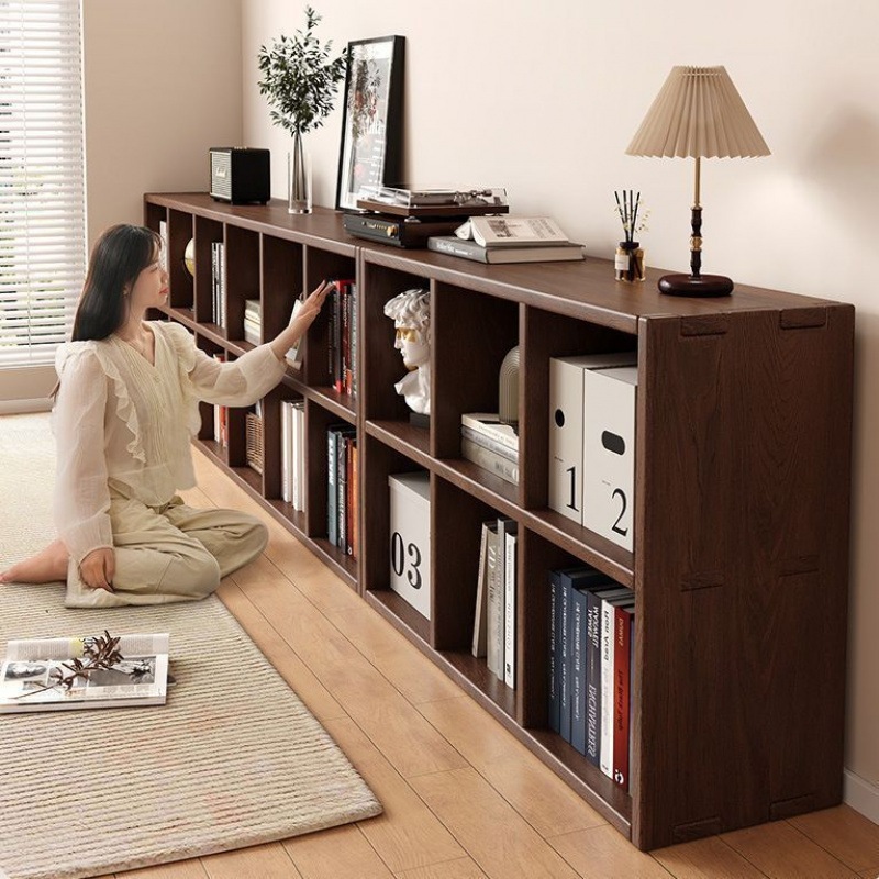 本棚本棚長いストリップ収納キャビネットリビングルームストレージコンビネーション床階建ての本棚格子格子格子格子ベッドサイドストレージラック