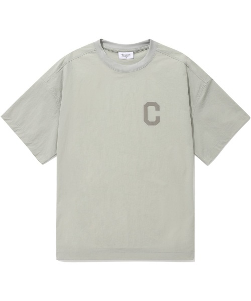 COVERNAT C ロゴナイロン T シャツライトカーキ