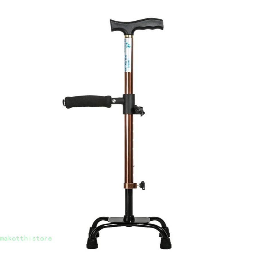 多点杖 ハンドル付き 軽量 杖 伸縮 ステッキ 高さ調節 アルミ製 つえ 高齢者 自立杖 多機能 歩行補助 転倒防止 手すり 滑り止め コンパクト リハビリ 介護用具