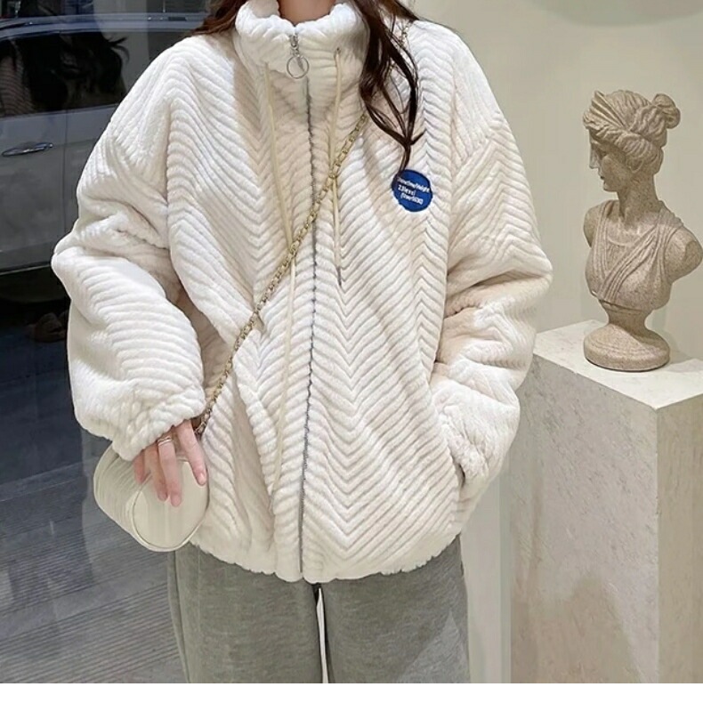 アウター可愛い カジュアル アウター ジャケット トップス ファッション アウター 厚手 防寒カジュアアウター 厚手 開き襟 韓国ファッション 皮毛一体