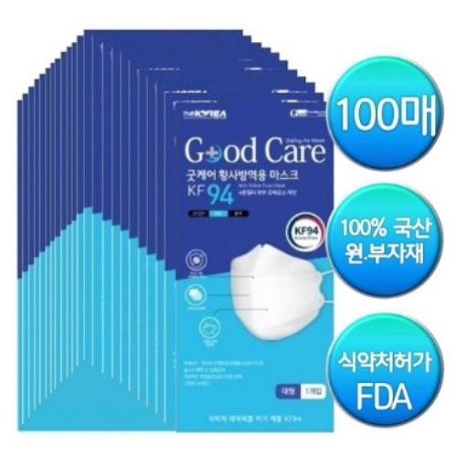 グッドケア kf94 マスク(大型) 100枚 /呼吸しやすいマスク 韓国 4重フィルター 100枚 個別包装