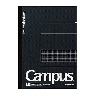 他サイト： キャンパスノート 方眼罫 6号(セミB5) 表紙黒 コクヨ ﾉ-4S5-Dの商品画像