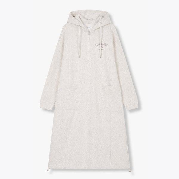 [25 冬の企画] 裏起毛ハーフジップパーカーワンピース(9175441983)