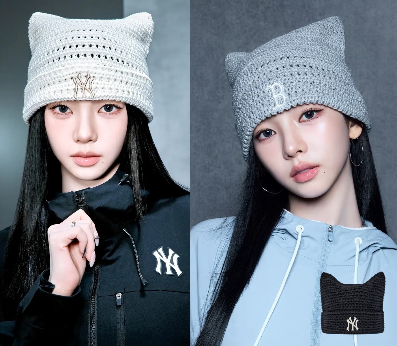 [カリナ PICK] 26SS NEW サマー クロシェ ミャオ ビーニー ニューヨーク・ヤンキース／ボストン・レッドソックス